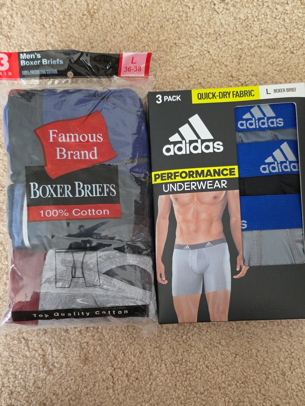adidas Performance 3-Pack Boxer And 3 Pack Famous Brand